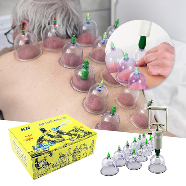 Cupping Set Professionell Kinesisk Acupoint Cupping Massage Set 12 Koppar Set 5Set