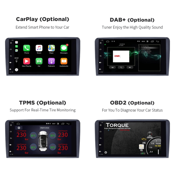 IPS DSP 2G 16G Android 10 CAR DVD GPS för Audi A3 8P 2003-2012 S3 2006-2012 RS3 Sportback 2011 multimediaspelare stereoradio