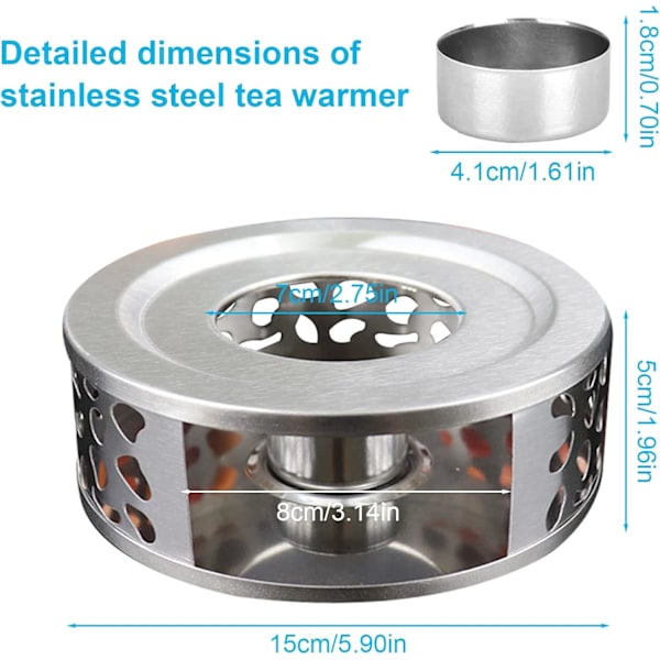 Tekannavärmare med Tealjus för Te- och Kaffebehållare 15 x 5 cm