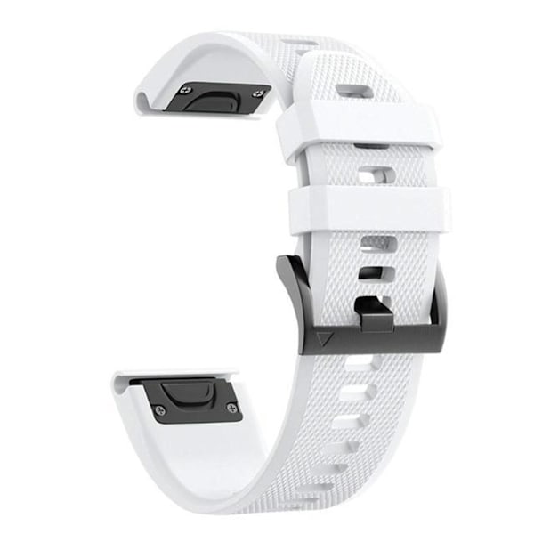 Watch Band 22Mm Snabb Release Mjuk Silikon Smart Klocka Handledrem Ersättning Kompatibel Garmin Fenix 7X 6X 6 5X Pluss White