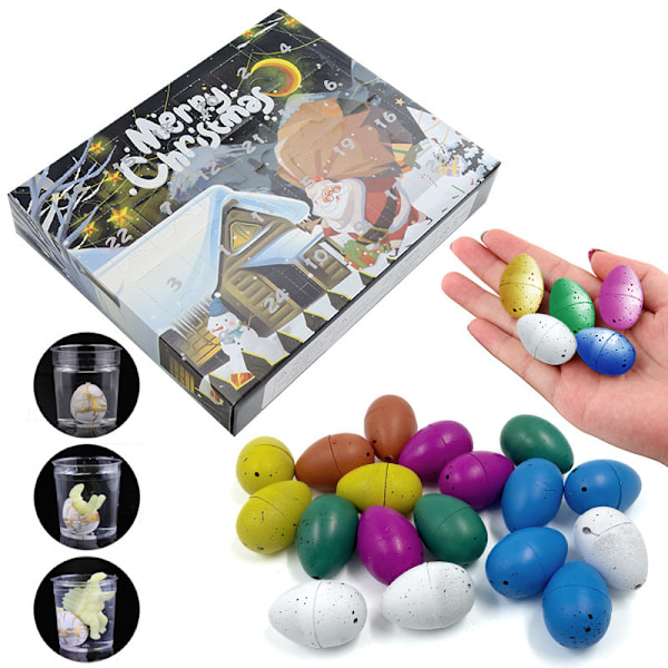 Barn Julkalender Nedräkning Blind Box Dekomprimering Små Leksaker Unicorn Smycken 2 Dinosaur eggs