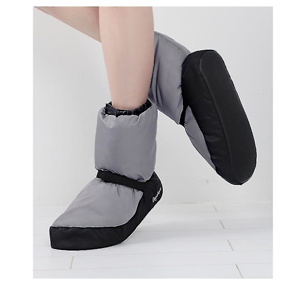 Varma Ballettskor, Vadderade Korta Träningsstövlar, Bomulls Skor ROSA 36-37 GREY 38-39