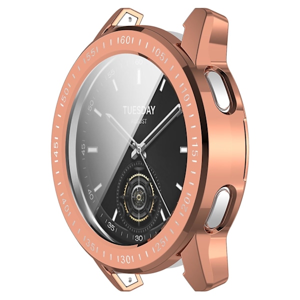 För Xiaomi Klocka S3 Tpu Klocka Skyddsfodral Electroplating Anti-Drop Covere Pink gold Xiaomi Watch S3