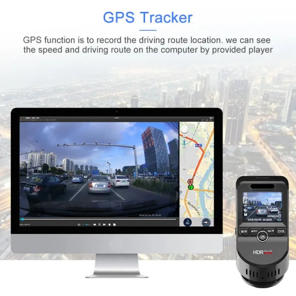 Lyxbiltillbehör Mini 2" 4K 2160P/1080P FHD Wifi Dash Cam 170 Degree Hd Videoinspelare WiFi GPS Night Vision 4k Car Dash C
