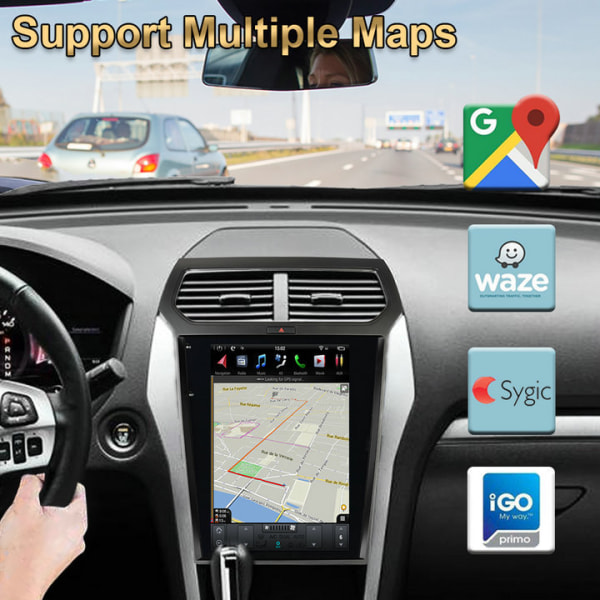 Vertikal skärm Camry 12,1-tums billjud och video bil GPS Android-navigering intelligent allt-i-ett-maskin