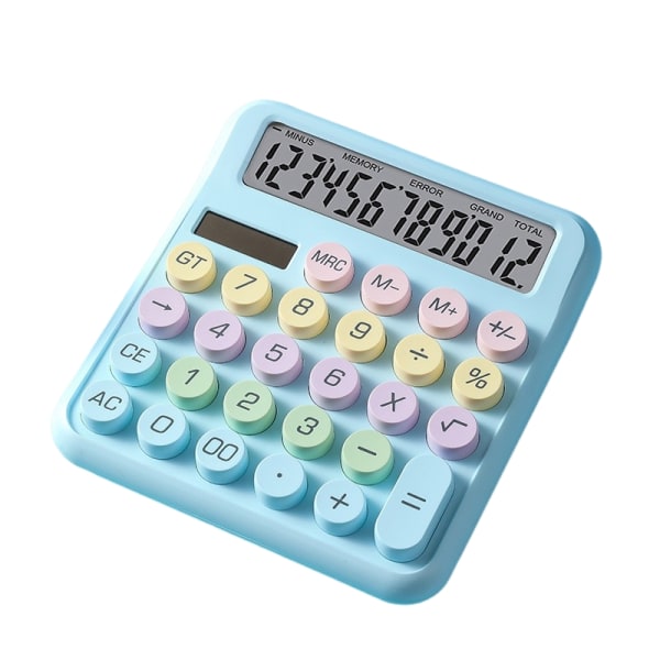 Office Desktop Calculator 12-siffrig Solar Calculator för Home School-Blue