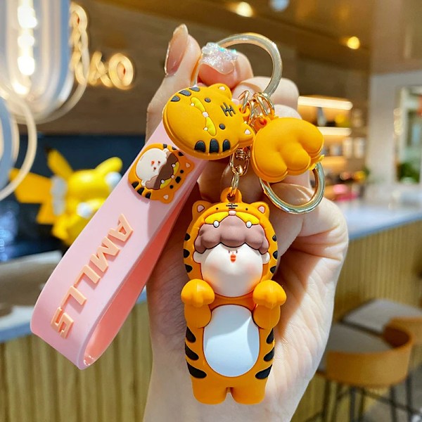 Animerade Basket Tiger Jacka Nyckelring Flickor Pojkar Nyckelhänge 1 1