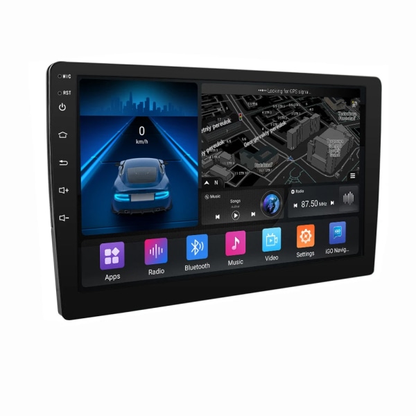 Android 12 Trådlös Carplay Bilradio Med Kylfläkt Universal Stereo DVD-spelare GPS Navigation 10 tums skärm Android Auto