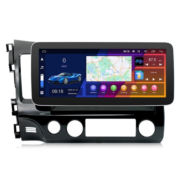 12,3 tums Android 12 Auto Stereo GPS BT Multimedia DVD Bilspelare IPS WiFi Bilradio För