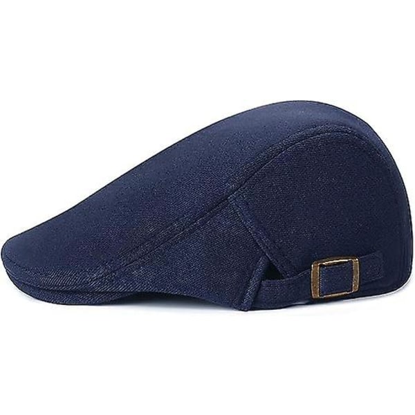 Blå basker herr justerbar platt retro Lvy hatt
