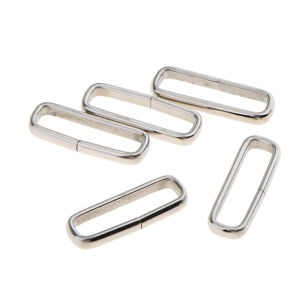 12X5 Bit Silver Rostfritt Stål Ringar Nylon Klocka Bandet Bälte Spänne 18Mm