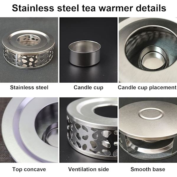 Tekannavärmare med Tealjus för Te- och Kaffebehållare 15 x 5 cm