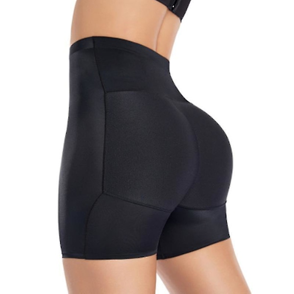 Butt Lifter-trosor Sömlösa Vadderade Underkläder Kvinnor Butt Pads Hög Midja Tummy Control Shapewear SVART XL BLACK M