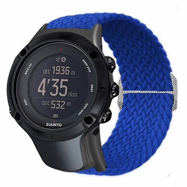 För Suunto Ambit3/Ambit2/Ambit Flätat Nylon Klockarmband Justerbar Handledsrem Dark blue Style C Suunto Ambit 3