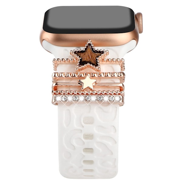 Silikonremdekoration För Smart Watch Band Ring Charms Rhinestones Smyckena Jag