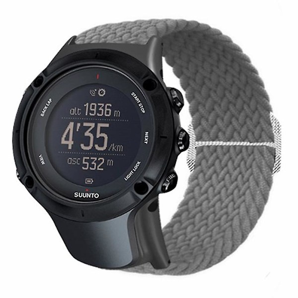 För Suunto Ambit3/Ambit2/Ambit Flätat Nylon Klockarmband Justerbar Handledsrem Grey Style A Suunto Ambit 3