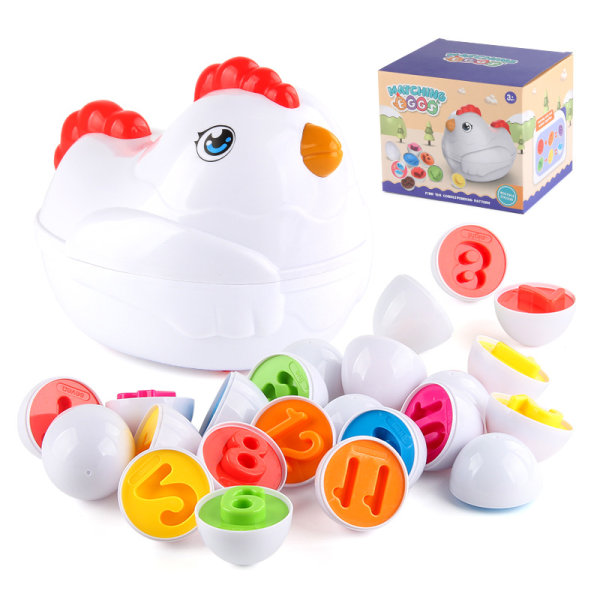 Set Baby Early Education-leksak Digital form Kognitiv färgmatchning Pedagogiska leksaker-set A