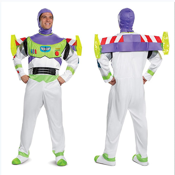 Halloween Toy Story Buzz Lightyear Cosplay Kostym Tecknad Docka Scenframträdande Bodysuit Vuxen Kostym Hela Dräkter A 180 160