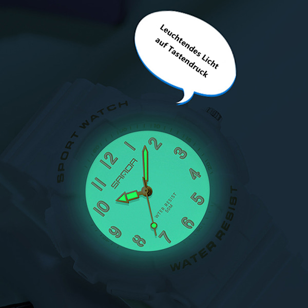 Klocka pojkar flickor, armbandsklocka pojkar analog, armbandsklocka barn, analog kvarts klocka med armband gummi vattentät utomhussport