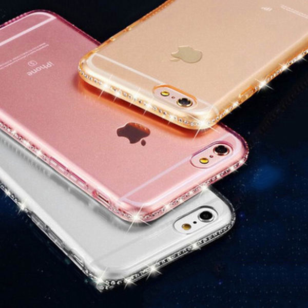 iPhone SE / iPhone 7/8 Skal Mjukt Genomskinligt med Strassbumper! Transparent
