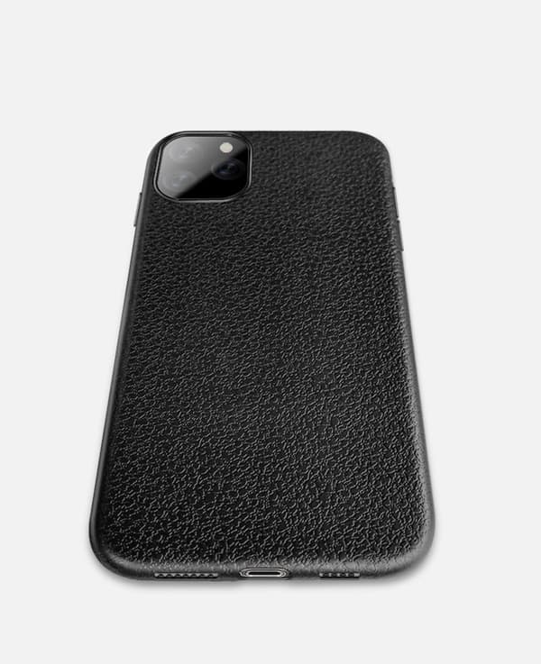 iPhone 11 Pro Max | Veganskt Läderskal Svart