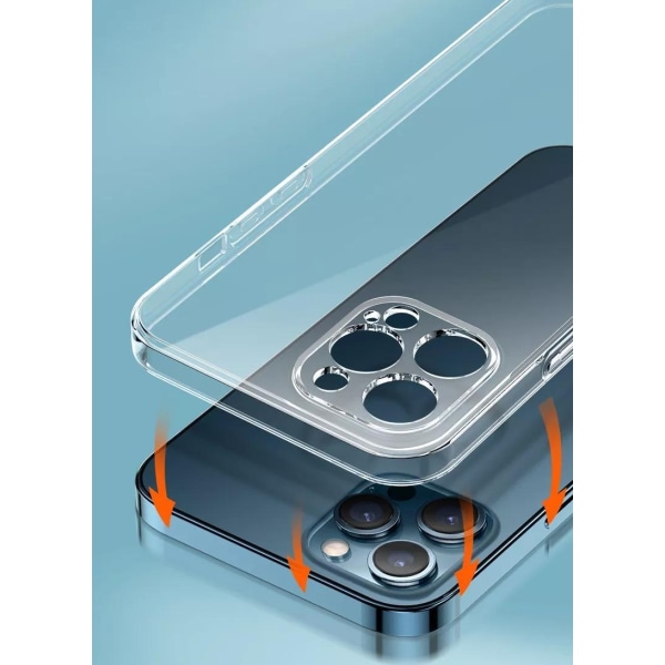 iPhone 15 Pro TPU case ylimääräisellä kamerasuojauksella Transparent