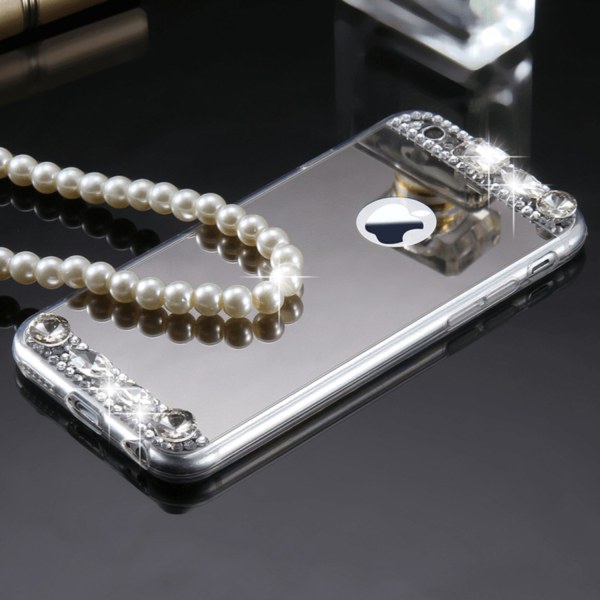iPhone 6/6s | mjukt, Speglat Skal med Strass! Guld
