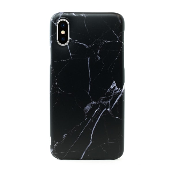iPhone X/XS | Blødt marmor etui, mange farver! Black