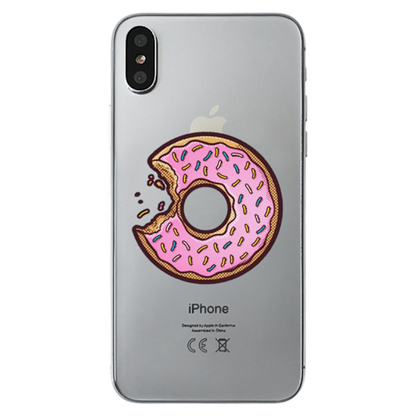 iPhone X/XS Skal Mjukt Donut Transparent