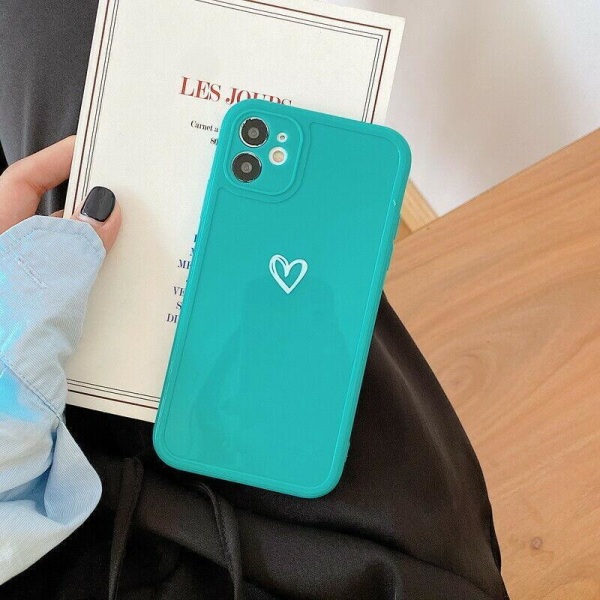 iPhone 12 Mini Heart Case Green