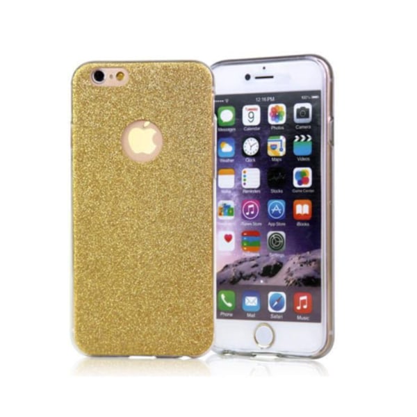 Sparkling Rubber Cover - iPhone 8 Gold