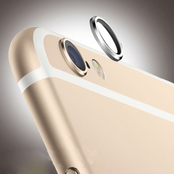 iPhone 6/6s hopeanvärinen kameran linssisuojus Silver