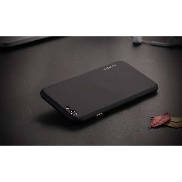 iPhone 7/8 / SE | Skydda Hela Skalet! Tunt Skal & Tempererat glas Svart
