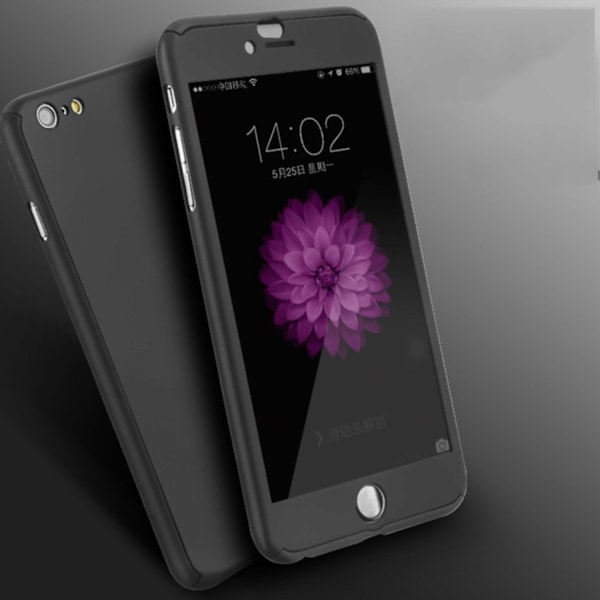iPhone 7/8 / SE | Skydda Hela Skalet! Tunt Skal & Tempererat glas Svart