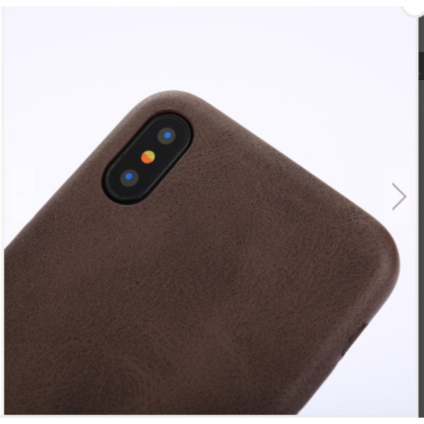 iPhone XS Max | Mjukt, Mörkbrunt Skal i Mockaimitation Brun