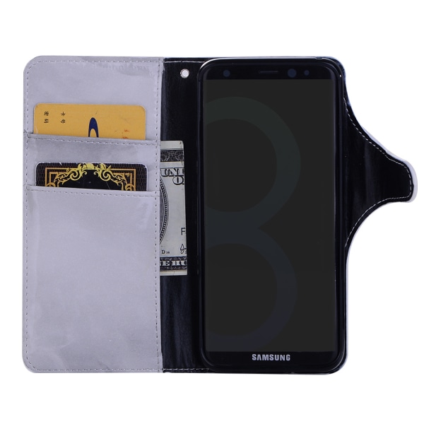 Samsung Galaxy S8+ Plånboksfodral marmormönster Vit