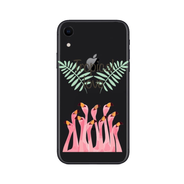 iPhone XR Skal - Tropical Love Transparent