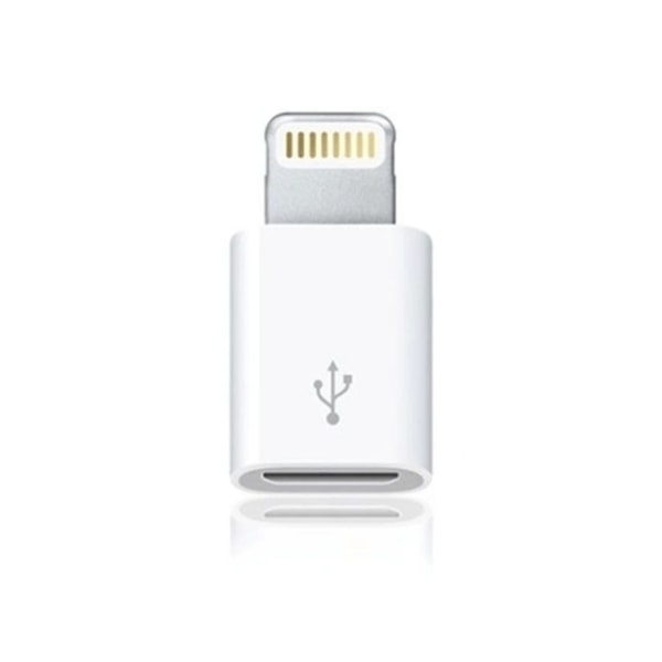 5-PAK! MicroUSB, Oplad din iPhone med Micro USB-oplader! White
