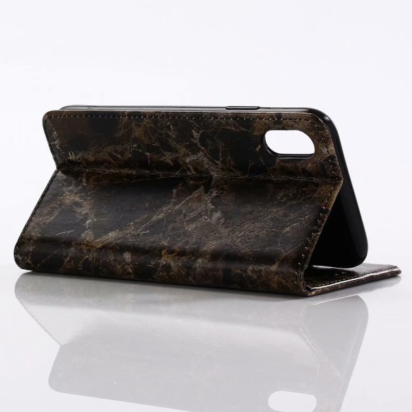 Plånboksfodral Marmor - iPhone XS Max! Svart
