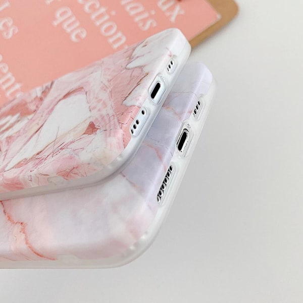 iPhone 12 Mini | Pehmeä marmorinen case Pink