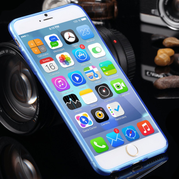2-PACK iPhone 6/6s skal Blått frostat skal 0,4mm Ultratunn Blå