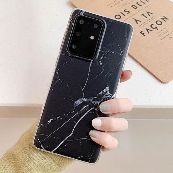 Samsung Galaxy S20 | Pehmeä marmorinen case Black