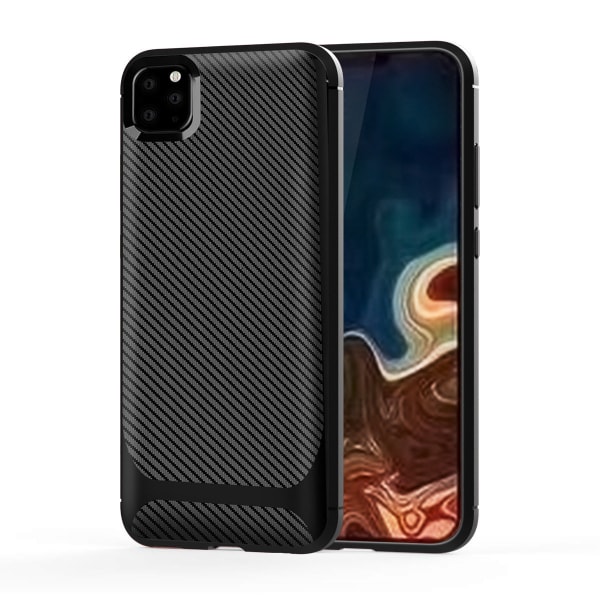 iPhone 11 Pro | Matta musta kuori hiilikuitumallilla Black