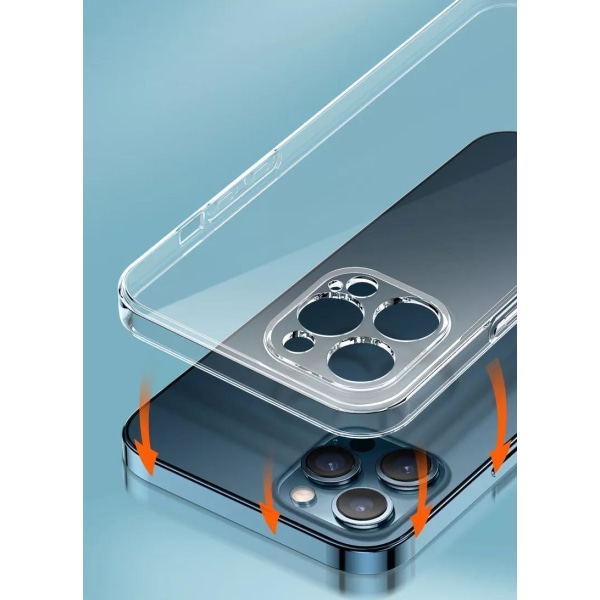iPhone 14 Pro Max - TPU Skal med Extra Kamera Skydd Transparent