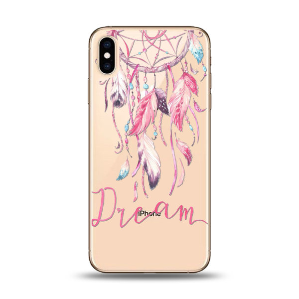 iPhone XS Max Mjukt Skal med Rosa Drömfångare Transparent