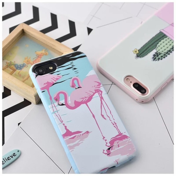 iPhone 7 | Designskal med Kaktus eller flamingo på! Pink flamingo