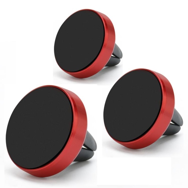 3-PACK Car Vent Mount Universal Magnetic Red