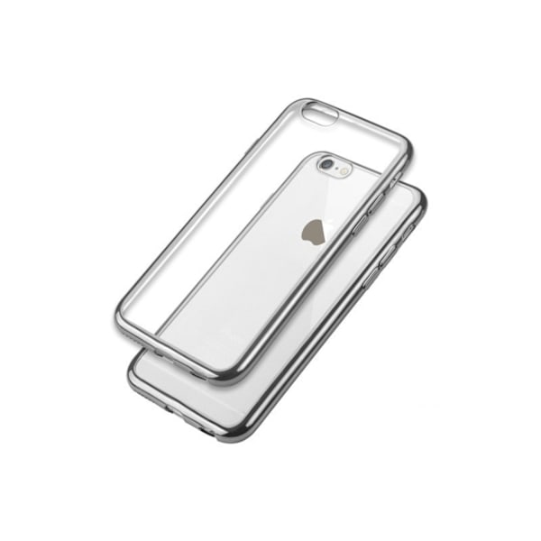 iPhone SE & iPhone 7/8 | Mjukt Skal med Transparent Baksida & Metallic Kant Transparent