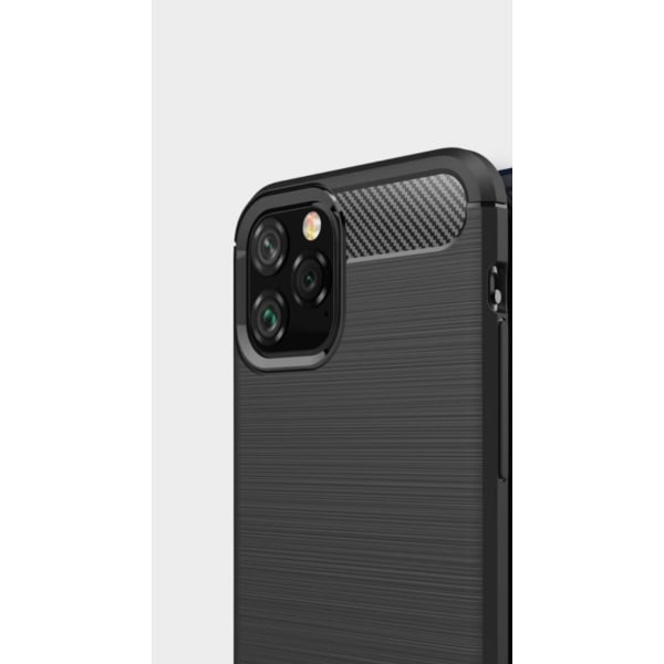 iPhone 11 Pro | Matta musta kuori hiilikuitumallilla Black