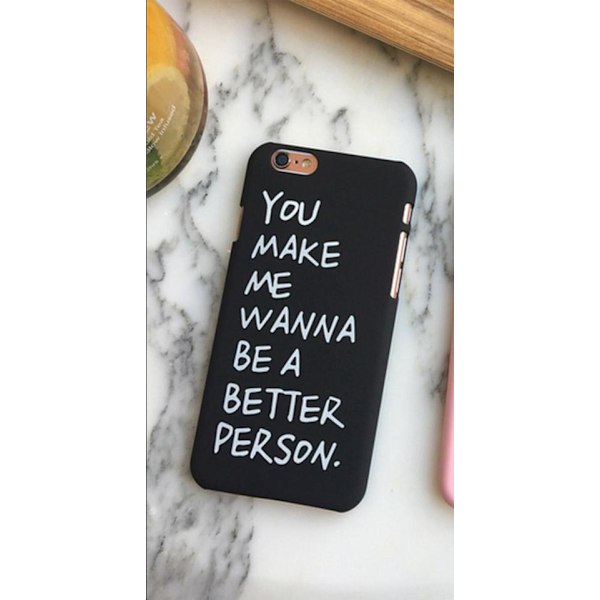 iPhone 7/8 | Skal med Text,  Flera Färger Svart